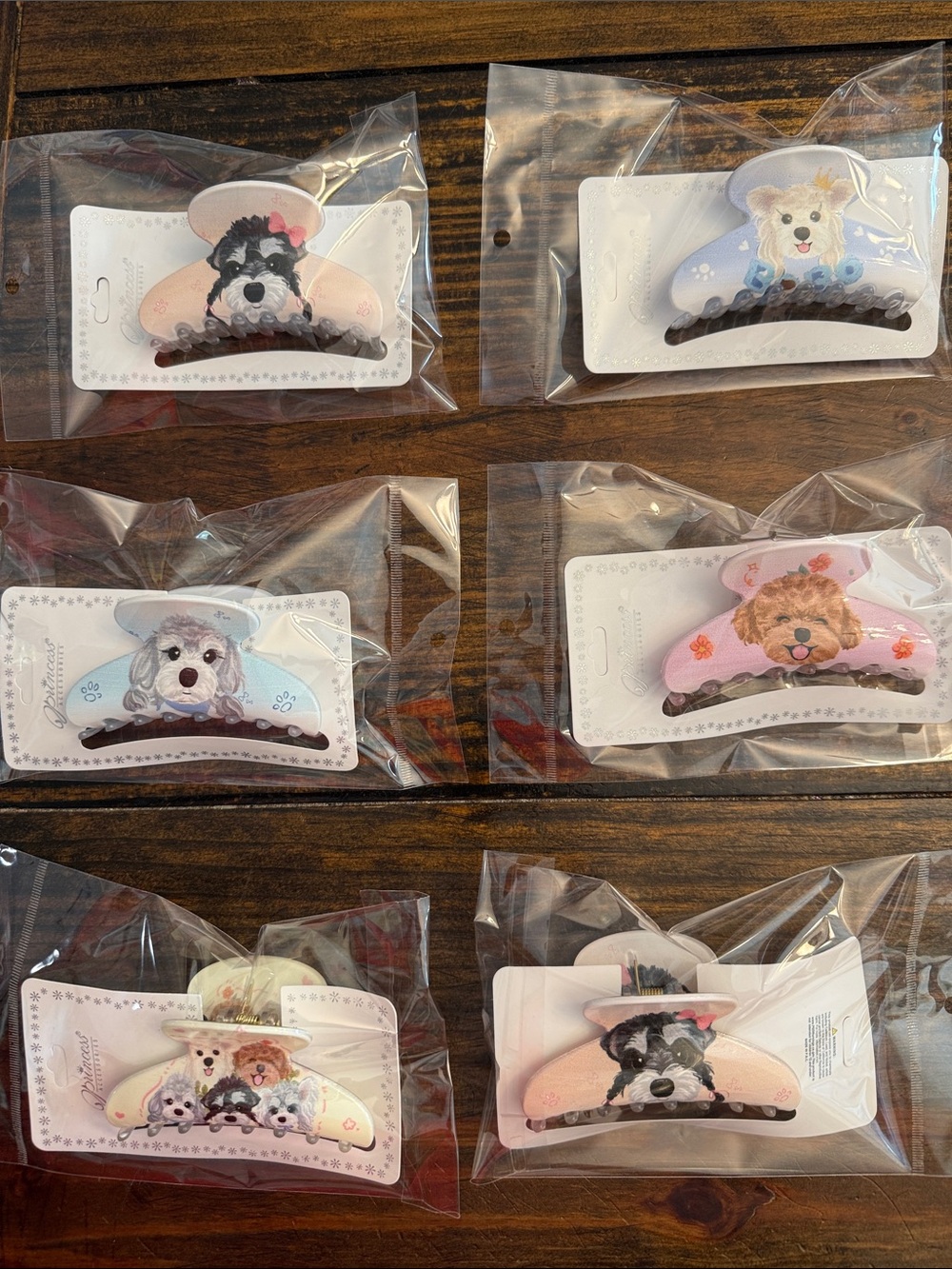 Precious Dog Print Hair Clips/Claws: Variety of Styles Available (OS)